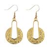 Western Style Tribal Long Round Retro Exaggerated Fashion Texture Combination Earrings