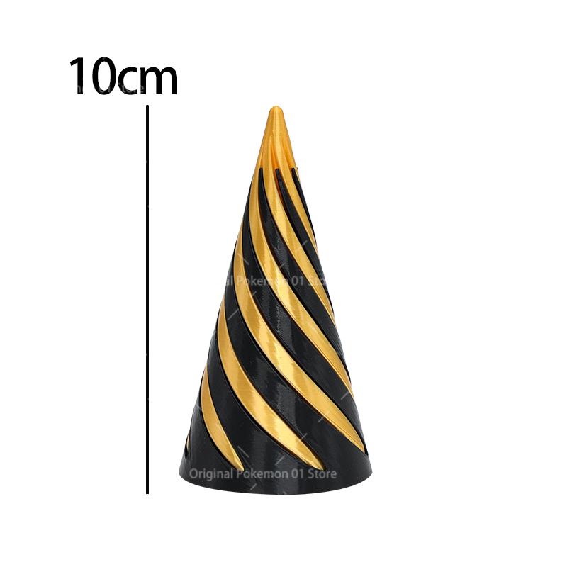 3D Printed Spiral Cone Fidgeting Plaything Impossible Pyramid Passthrough Ghost Sculpture Small Vortex Thread Illusion Relaxation Toy