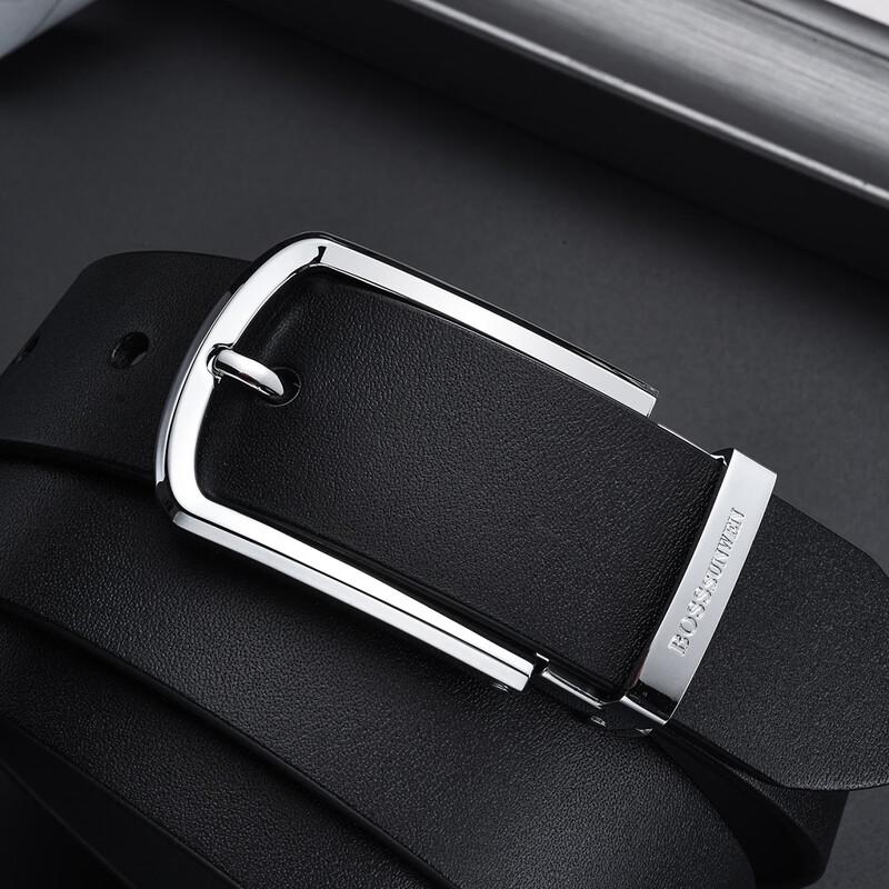 

Мужской ремень BOSSSUNWEN из натуральной кожи с пряжкой-пином 115cm