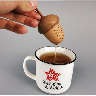 Mini-Teesieb, Silikon, Tee-Leck, neues Teesieb, Kiefernzapfen-Tee-Ei, Silikon-Tee-Ei