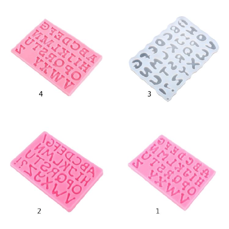 Alphabet Letter Shaped Silicone Molds Fondant Chocolate Mould Cake-Topper Decors