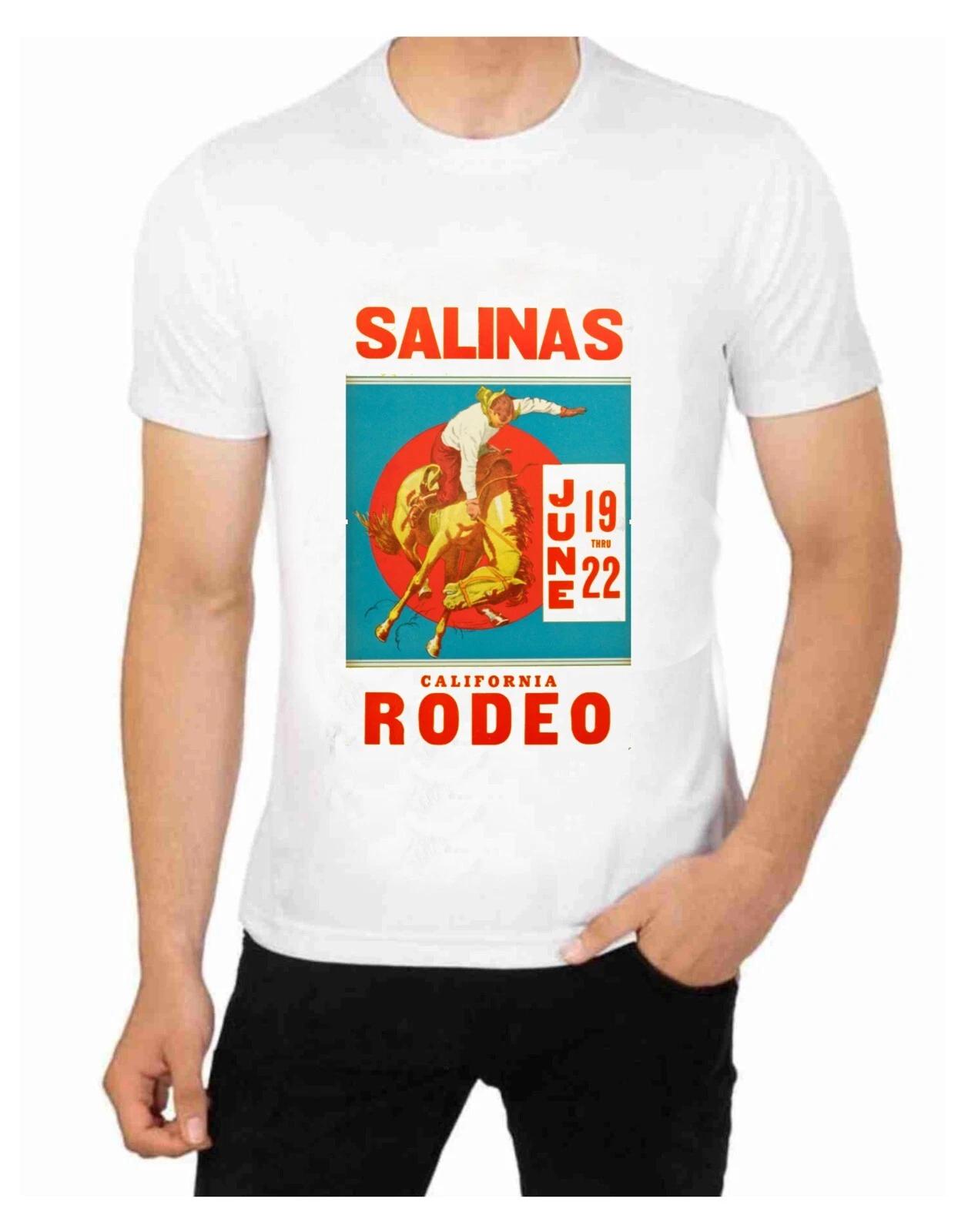 Salinas Rodeo Poster on a T-Shirt Bulls Broncs oldest in USA 2XL