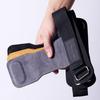 1 Pair Weight Lifting Wrist Strap Double Layer Cowhide Weightlifting Gym Gloves with Palm Pad Elastic Deadlifting Grip