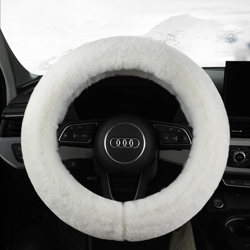 Auto-Lenkradbezüge, rutschfest, 38 cm, Winter-Plüsch-Auto-Lenkradbezug, Auto-Styling-Lenkradschutz