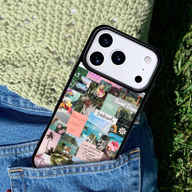 Vintage Aesthetic Soft Phone Case For iPhone 17 AIR 16 Pro Max 15 14 Pro 11 12 13 Shockproof Silicone Cover