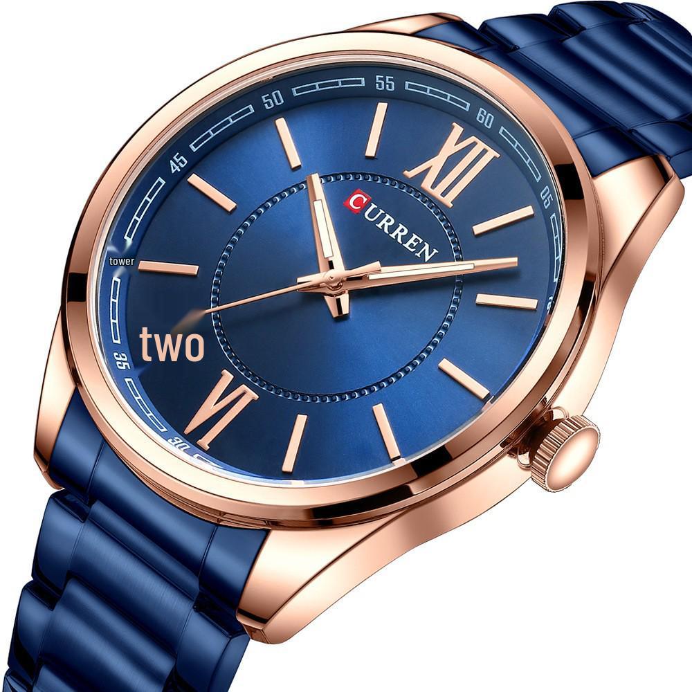 CURREN 8423 Men's Waterproof Quartz Watch with Slim Steel Band