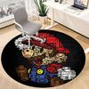 1pc Mario Gamer Console Office Round Area Rug, Indoor Mat Suitable For Office, Under Office Chairs Bedroom Living Room Home Decor, Room Deco