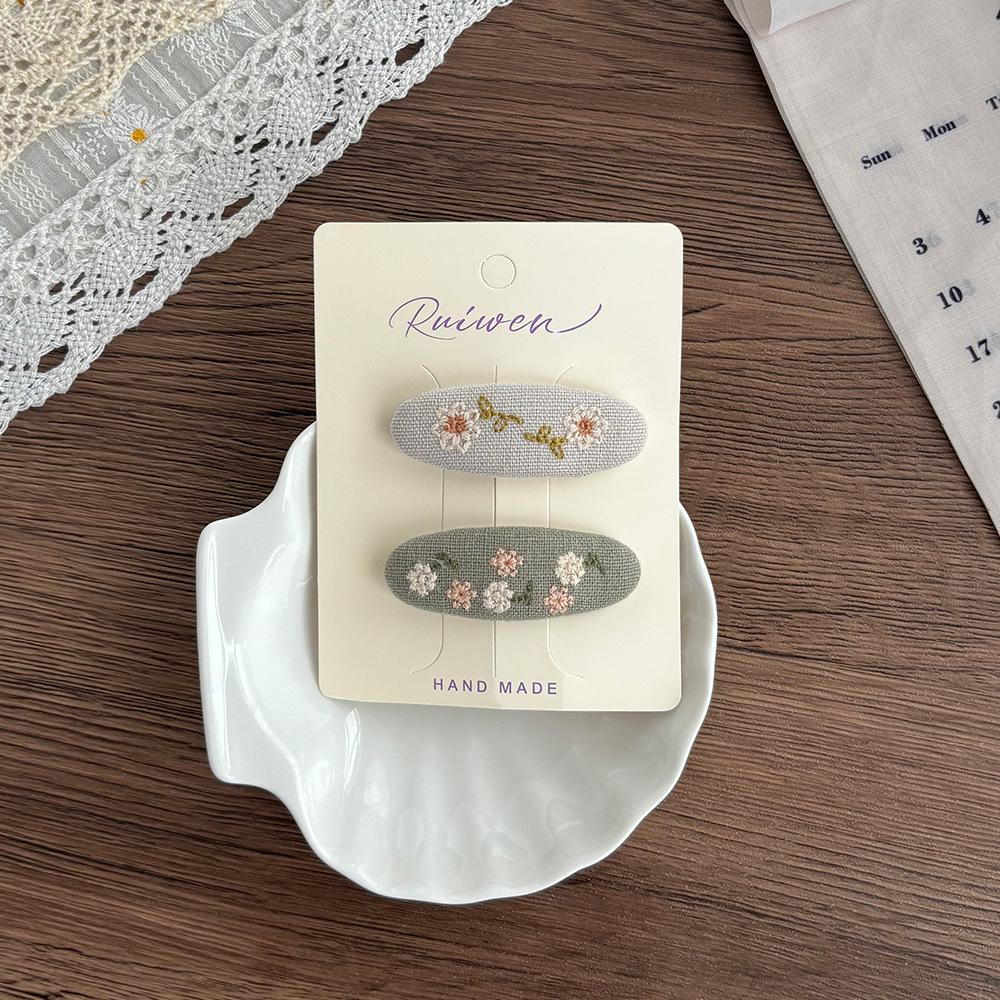 

Вышивка в стиле Мори, милая корейская заколка для волос для девочек и подростков