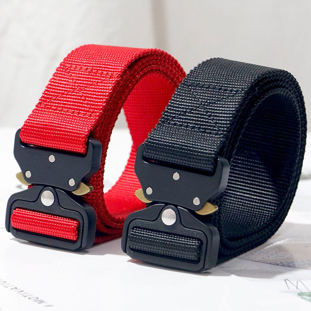 

Military Hook Buckle Adjustable Nylon Unisex Belt Metal Belt Tactical belt Training Belt Waist Belt