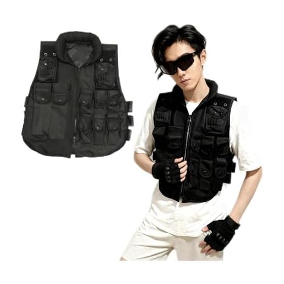 [Padapon] Cosplay SWAT Swat Vest Police Cosplay Costume Halloween USJ Universal Disney Event Party Masquerade Disguise Men s Military Tactical Gloves