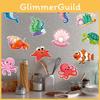Underwater Birthday Wall Stickers With Starfish Turtles Sharks Design For Kids Party Decorations And Photo Props