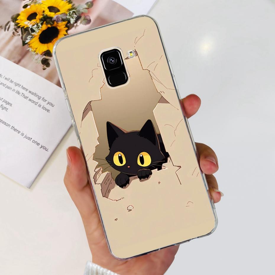 Schöne Hülle mit Aufdruck für Samsung Galaxy A8 (2018) / A8+ (2018) Weiche Silikon-TPU-Rückabdeckung für Samsung A8 A 8 Plus Handyhüllen