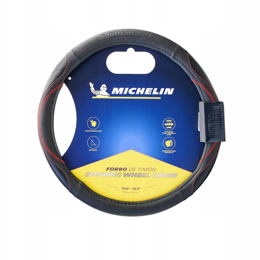 Michelin Pokrowiec Na Kierownicę Czarny Czerwone Przeszycie 36,8-39,4Cm