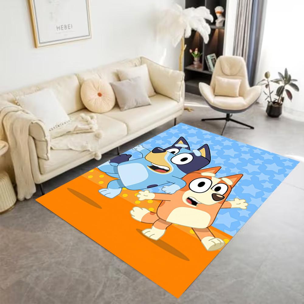 Bluey Bingo Adventure Area Rug Suitable for Outdoor Decorate room Dining Room Dormitory Anti-slip Rug Office home decor