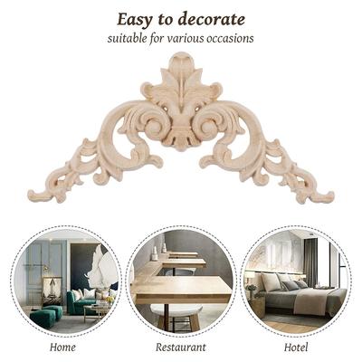 Prachtige 4 STUKS Houtgesneden Hoek Applique Lijsten Voor Elegante Woondecoratie Houten Gesneden Hoek Inleg Applique Meubelprofielen