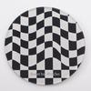Coaster Exquisite Checkerboard Acrylic Coaster Stylish Rounded Placemat for Coffee Tea Table Decoration