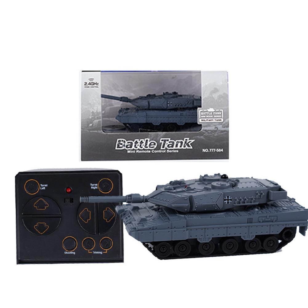 777-584 2.4G RC Tank 1:64 Remote Control Combat Tracked Tank Simulation Tiger Tank Model Toys Gifts For Kids