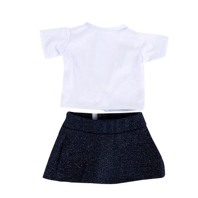 (H0826)T-Shirt Rock für 18 Zoll American Boy Puppe Zubehör Mädchen Spielzeug Kleidung Set