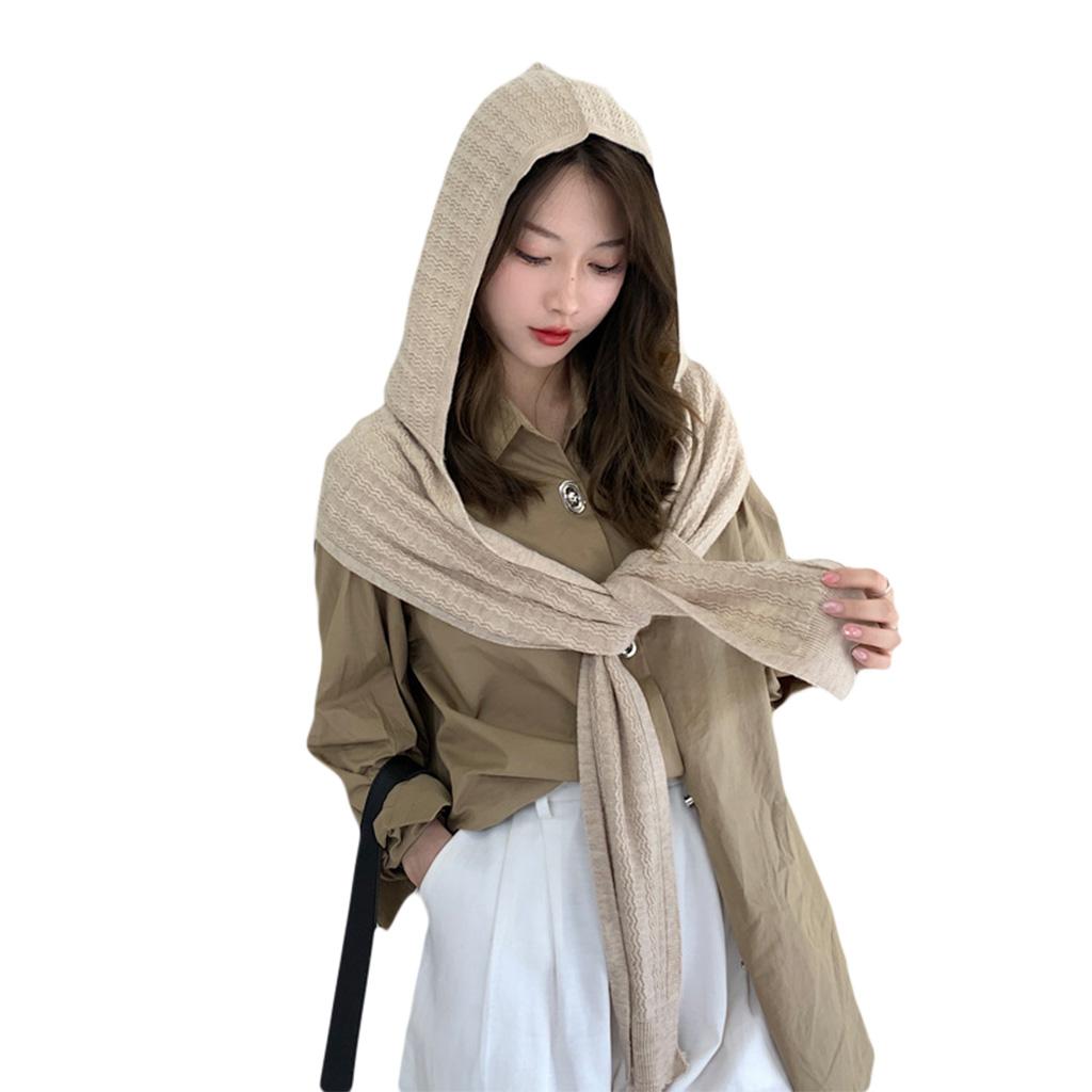 Buy Fashion Winter Warm Women Hoodie Earflap Hat Long Scarf Shawl