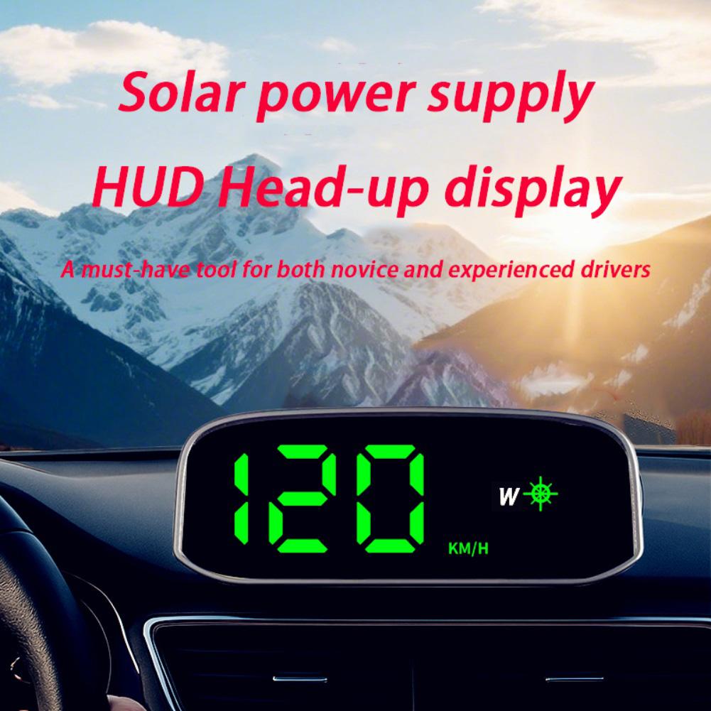 1pcs Car Speedometer Solar Head Up Display GPS Digital Intelligent Light Sensing HUD Speed Hud Display Digital Auto Electronics