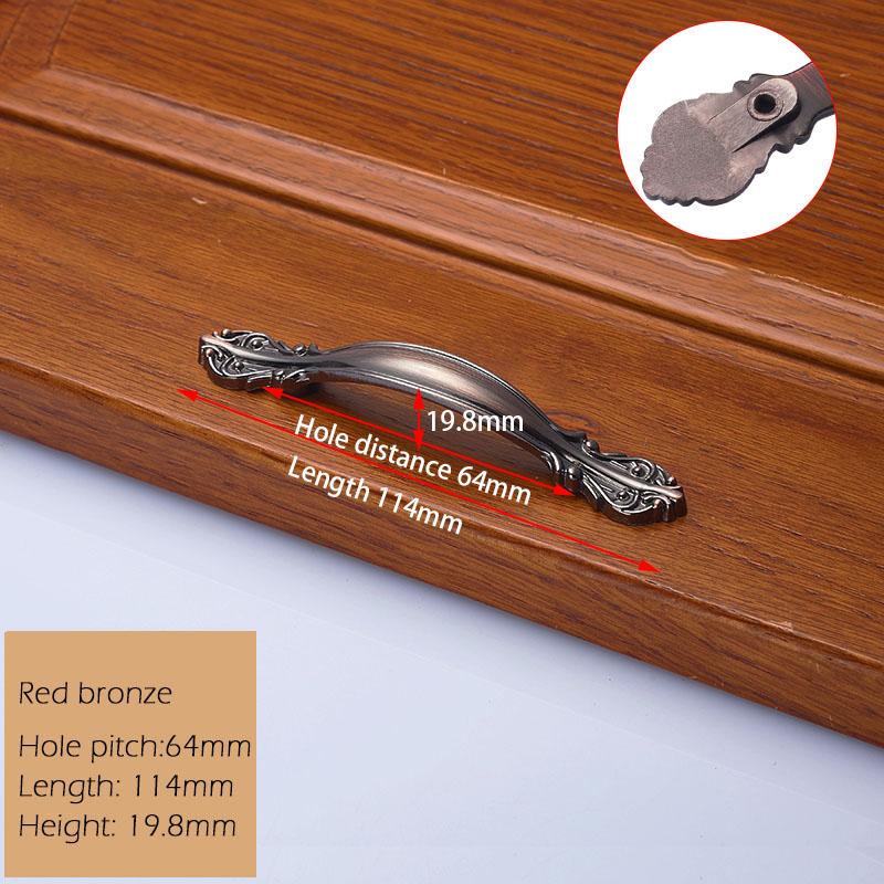 KAK European Zinc Alloy Cabinet Handles Wadrobe Door Pulls Drawer Knobs Kitchen Cupboard Handles Furniture Handle Hardware