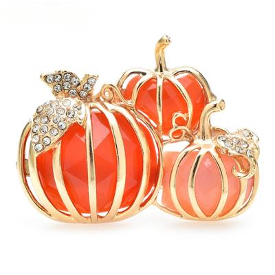 Krásné dýňové brože pro ženy Unisex smaltované kamínkové Halloweenské rostliny Párty brožové špendlíky Dárky