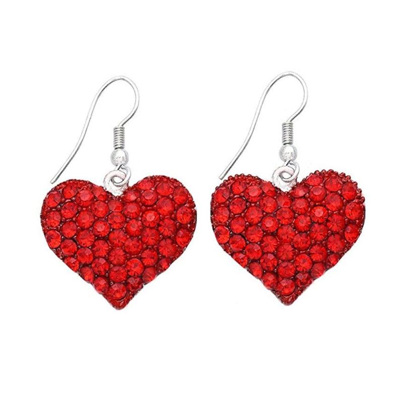 Temperament Pendant Earring Sweet Cool  Love Heart Charm Earrings Y2K Style Small Hoop Earrings Fashion Jewelry