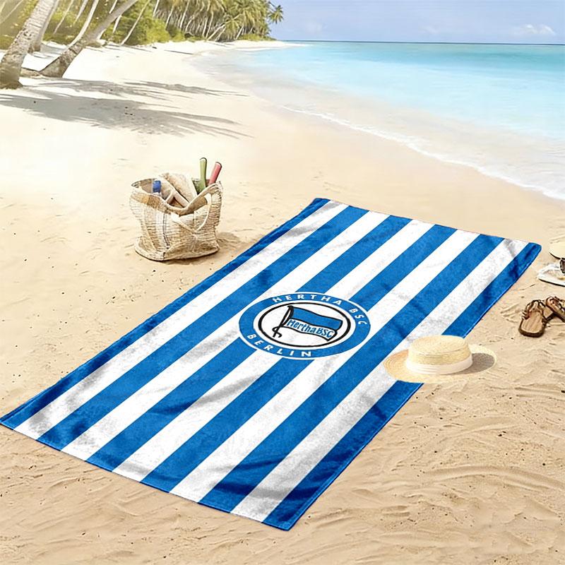 Hertha BSC Print Strandtuch, Großes Weiches Schnelltrocknendes Handtuch für Strand Camping Schwimmen