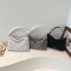IELGY Korean sequined underarm shoulder bag, fashionable versatile portable trendy small square bag