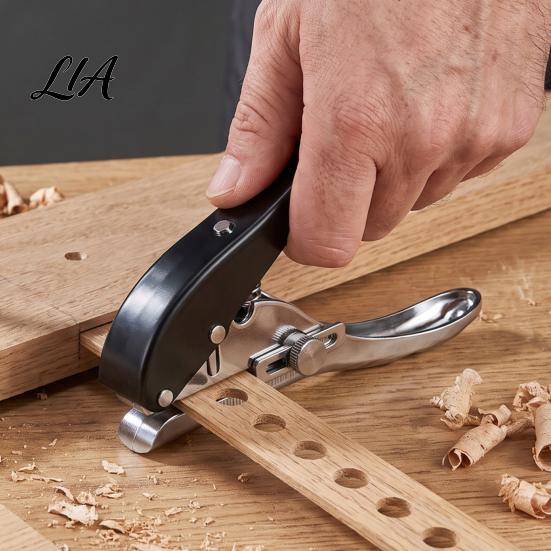 Woodworking Hole Puncher Single Puncher, Adjustable 3 in 1 Edge Tool, Professional Wood Drill Guide Precision Drilling Handheld Punching