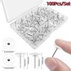 100Pcs DIY Transparent Push Pins Creative Multifunctional Thumb Tacks Durable with Box Cork Board Pushpin Wall Markers