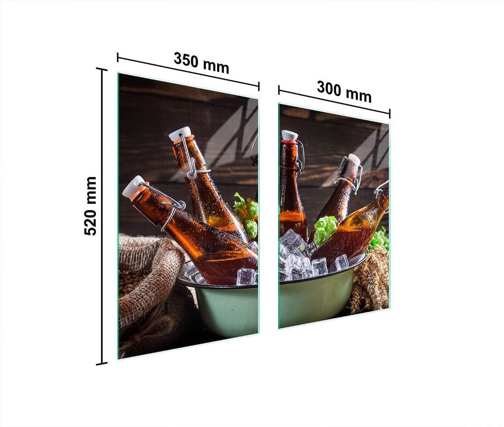 GLAS-SCHUTZPLATTE FÜR DIE KÜCHE 65x52 FLASCHEN