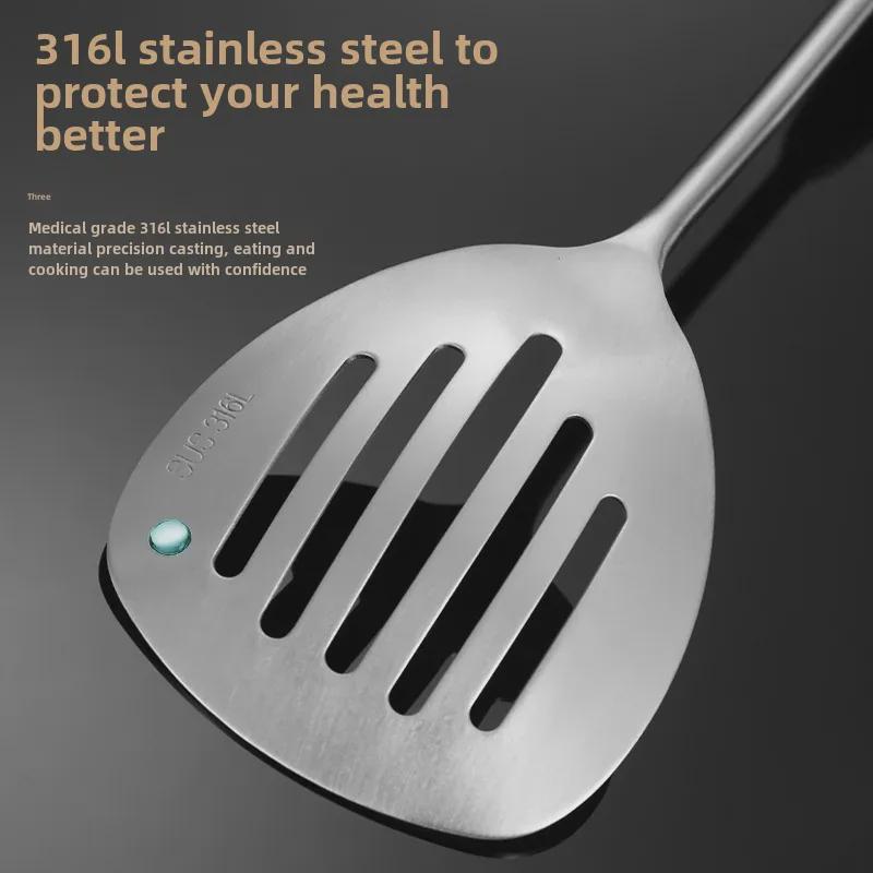 Mini Szpatułka Łyżka ze Stali Nierdzewnej z Rękojeścią z Drewna Różanego – Antypoślizgowe Przybory Kuchenne