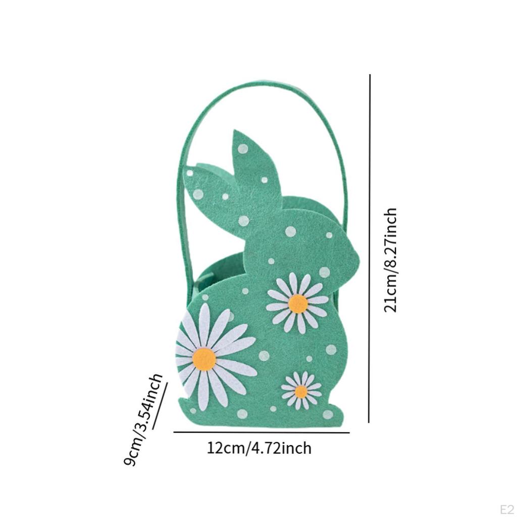 Easter Bunny Bags Candy Pouch Felt Cloth Rabbit Basket Tote