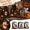 Halloween Wooden Reading Bookshelf Decoration Desktop Tabletop Ornament for Holiday Home Decor