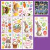 9 ks velikonoční samolepky na okno Happy Easter Bunny Window Clip for Glass Dveře