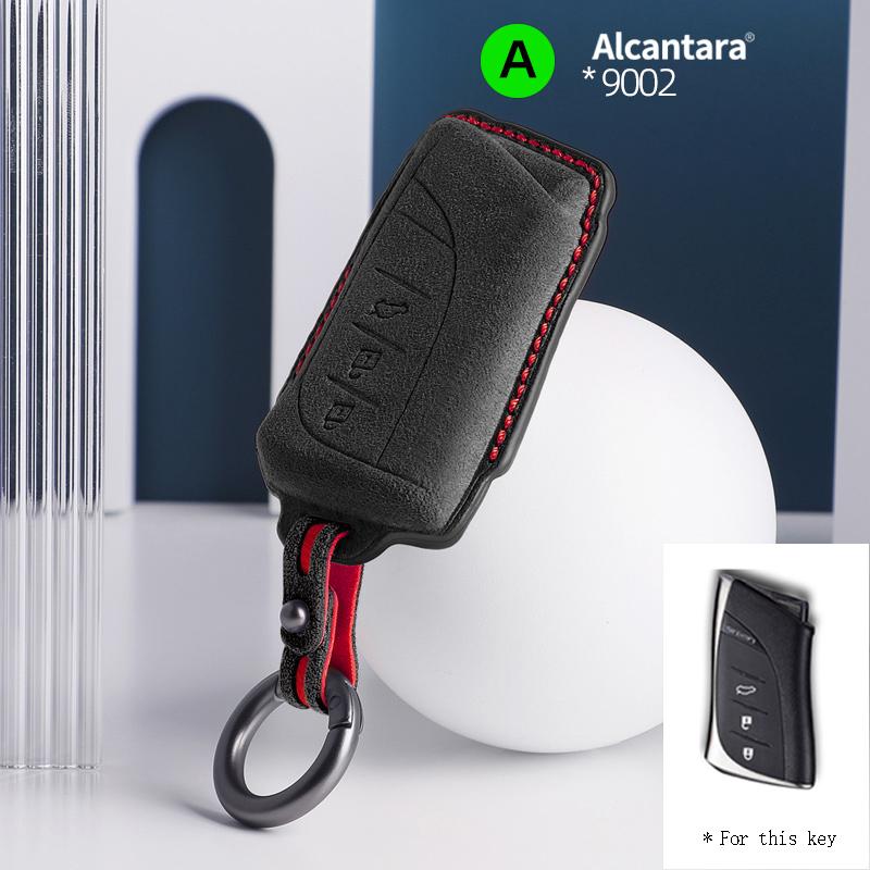 Alcantara For Lexus Es200 300H Rx Ux260 Car Key Case Accessories Keychain Suede Cover Shell Keychain Styling