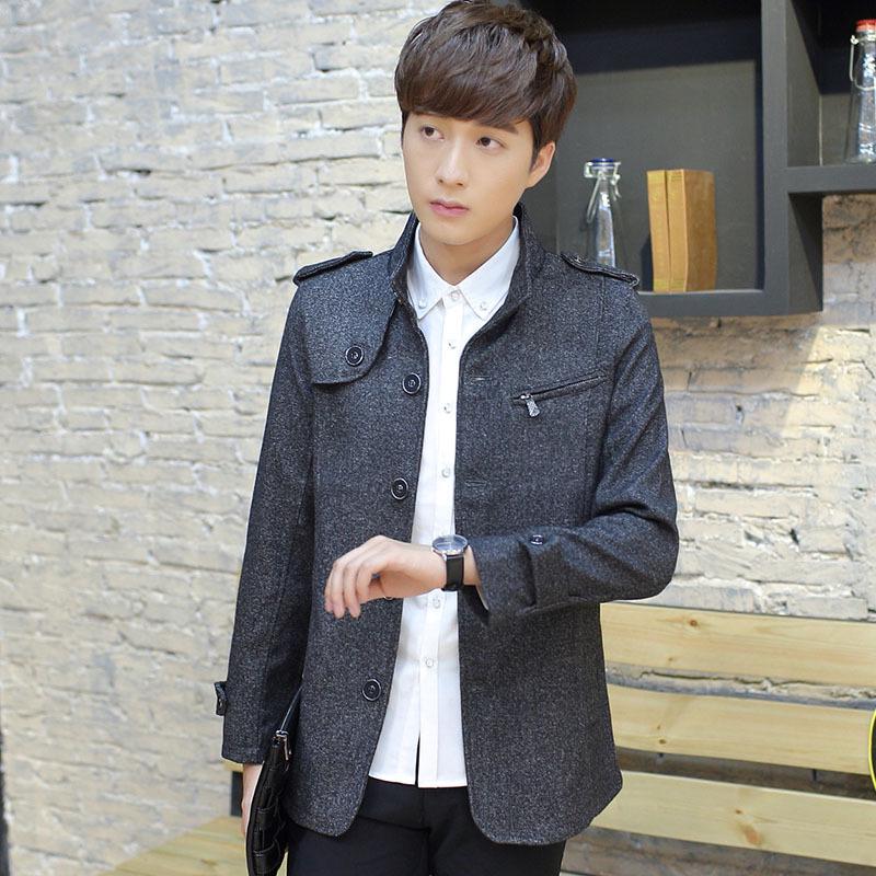 

Мужское осенне-зимнее английское пальто, мужское длинное тонкое пальто, пальто Tide Men Business XXXXL шифер серый