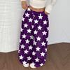Women's Casual And Fashionable Printed Elastic Waist Loose Wide Leg Pants