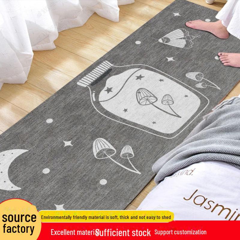 Cartoon Bedroom Carpet: Floor Mat or Bedside Blanket for Children's Room or Living Space
