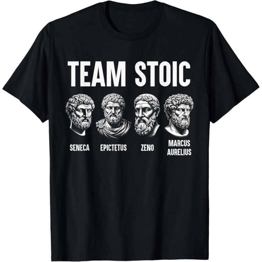 

Team Stoic Philosopher Marcus Aurelius Epictetus Seneca Zeno T-Shirt XXXXXL чорний