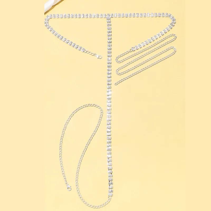 

New Sexy Double Layer Chain Thong Panties Bikini For Women Simple Fashion Luxury Body Chain Jewelry Accessories Decoration