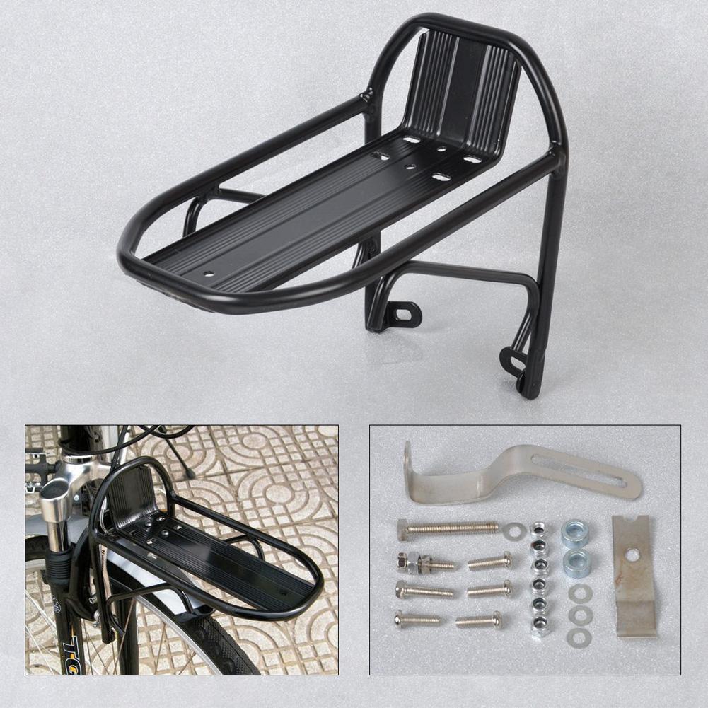 Bike Front Rack Bike Cargo Rack 10KG Load Capacity Bicycle Front Rack Aluminum Alloy Luggage Carrier for Mountain Bike