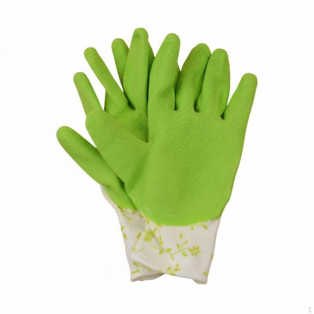 Latex Coated Garden Gloves PunctureResistant Floral Print Planting Guarding Hand Gear for