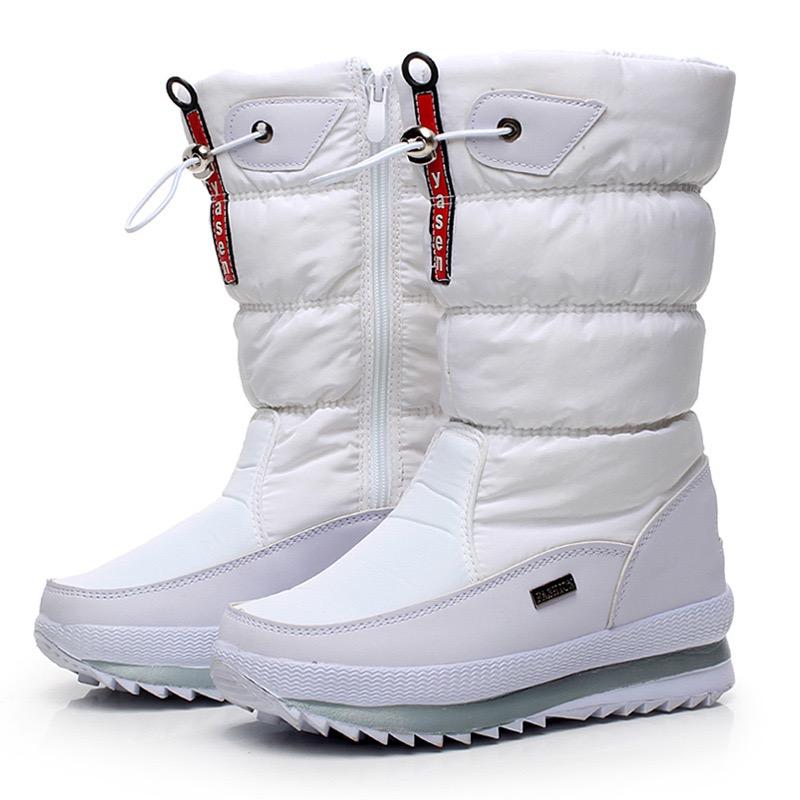 Fashion Women Snow Boots Platform Winter Boots Thick Plush Waterproof Non-slip Boots Fashion Women Winter Shoes Warm Fur Botas Mujer
