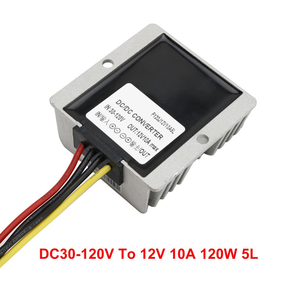 WaterProof 30-120V to 12V 10A 120W Step Down DC/DC Power Converter Regulator