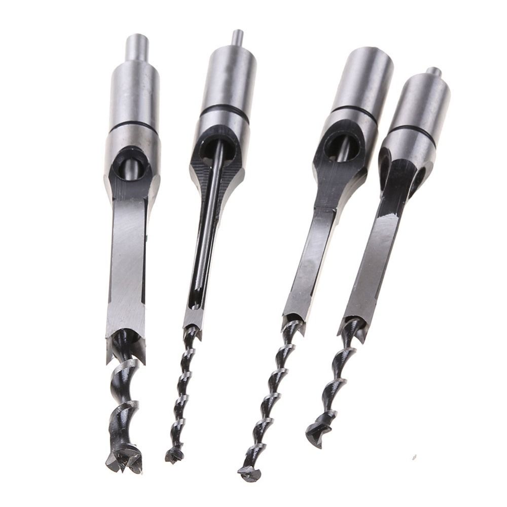 Portable Square Hole Drill Bit 6.4/8/11/12.7/14mm Adapter DIY Square Hole Drill Bit Adapter Mortising Chisel Drill