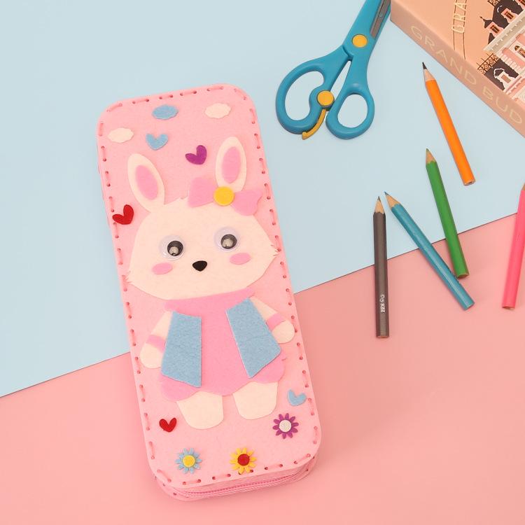 Children's DIY Non-Woven Cartoon Pencil Case Kit