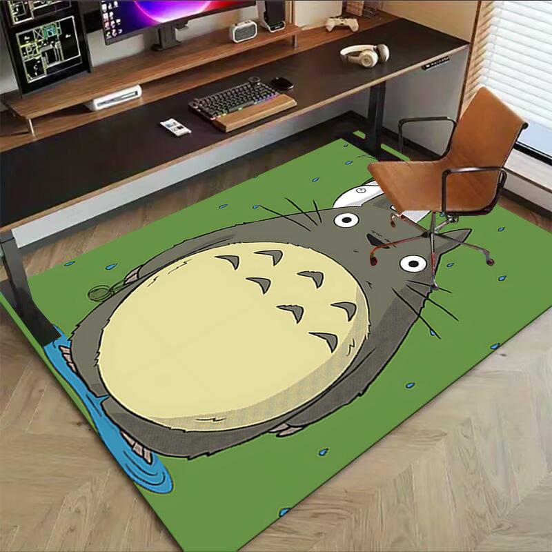 1 Stück Regentag Totoro Teppich für Spielzimmer Schlafzimmer Wohnzimmer Sofa Heimdekoration, Kinder Spielbereich Teppich Rutschfeste Bodenmatte Y72910