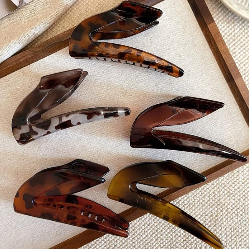 Pinza de Garra para el Cabello con Letras Z para Mujer Pinza Geométrica de Arco Pinzas para el Cabello Pinza Simple Vintage Accesorios Elegantes para el Cabello para Mujer